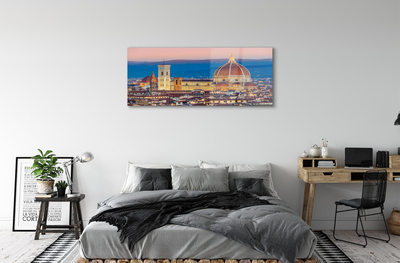 Fototryck på glas Italien katedral panorama natt