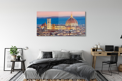 Fototryck på glas Italien katedral panorama natt