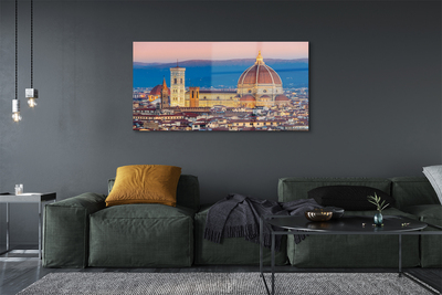 Fototryck på glas Italien katedral panorama natt