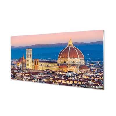 Fototryck på glas Italien katedral panorama natt