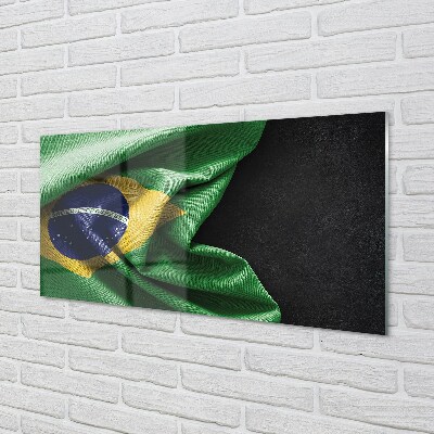 Bild på glas Brasilien flagga