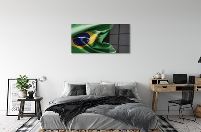 Bild på glas Brasilien flagga