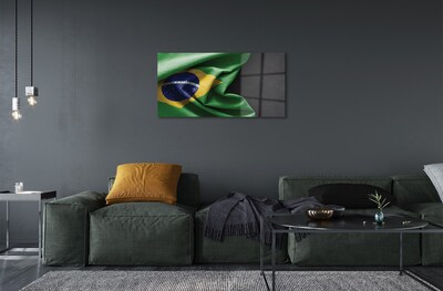 Bild på glas Brasilien flagga