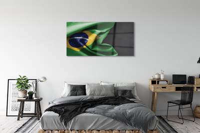 Bild på glas Brasilien flagga