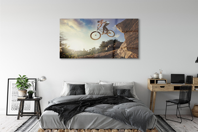 Glasbild Cykel berg moln himmel