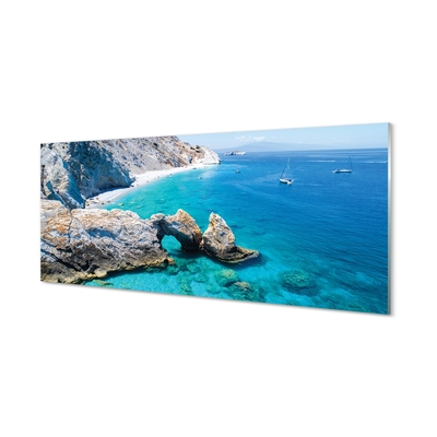 Glas bild Greklands strand kust