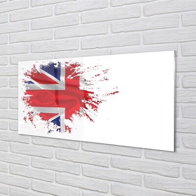 Glas tavla Storbritanniens flagga