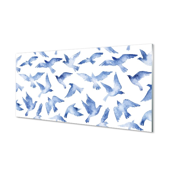 Bild på glas Målade fåglar
