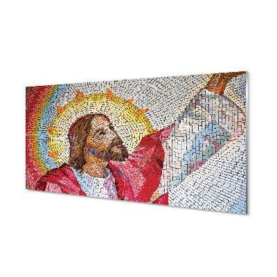 Skriv ut på glas Jesus mosaik