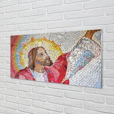 Skriv ut på glas Jesus mosaik