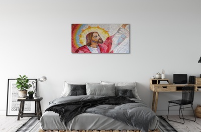 Skriv ut på glas Jesus mosaik