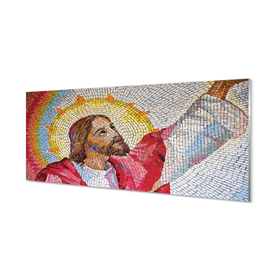 Skriv ut på glas Jesus mosaik