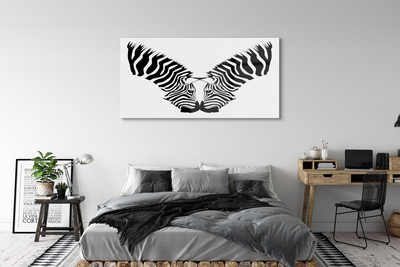 Glas bild Spegelbild av en zebra