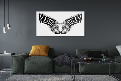 Glas bild Spegelbild av en zebra