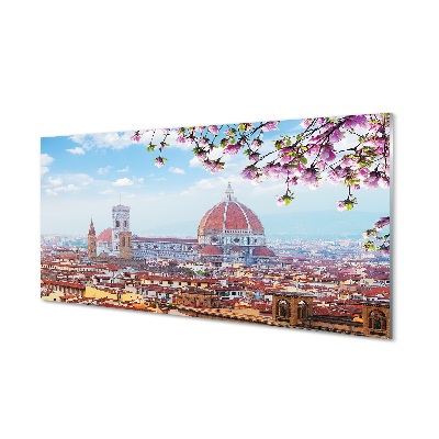 Glas bild Italien katedral panorama natt