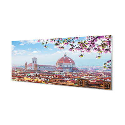 Glas bild Italien katedral panorama natt