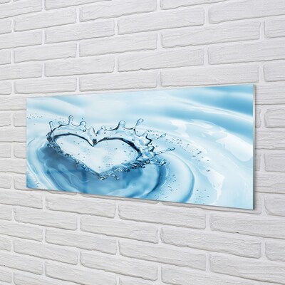 Glas bild Hjärtat vattendroppar