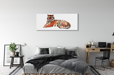 Glas bild Målad tiger