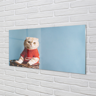 Glas bild Sittande katt