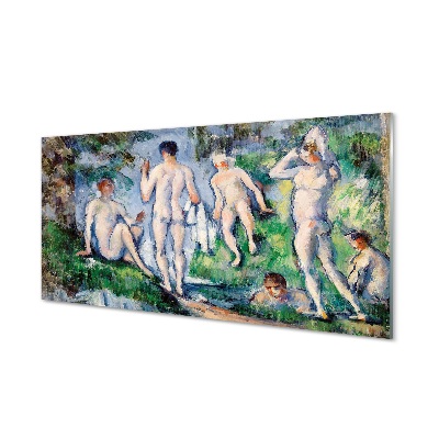 Bild på glas Badgäster - Paul Cézanne