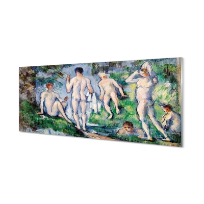 Bild på glas Badgäster - Paul Cézanne