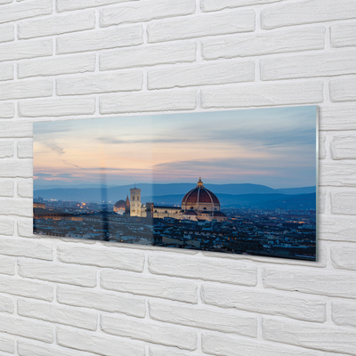 Glas bild Italien katedral panorama natt