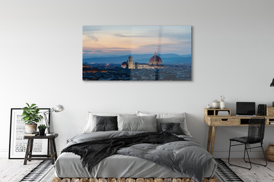 Glas bild Italien katedral panorama natt