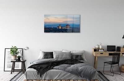 Glas bild Italien katedral panorama natt