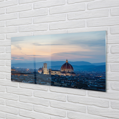 Glas bild Italien katedral panorama natt