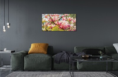 Glasbild Rosa magnolia