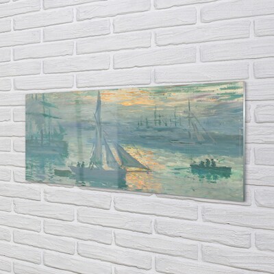 Bild på glas Soluppgång - Claude Monet