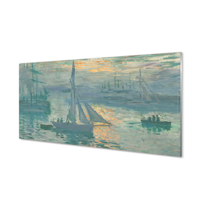 Bild på glas Soluppgång - Claude Monet