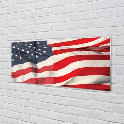 Glasbild USA flagga