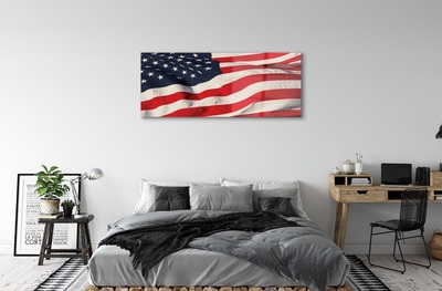 Glasbild USA flagga