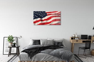 Glasbild USA flagga