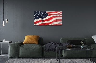 Glasbild USA flagga