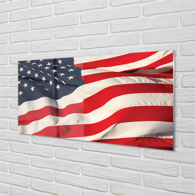 Glasbild USA flagga