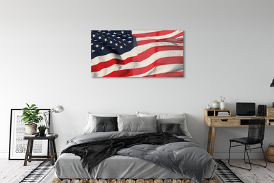 Glasbild USA flagga