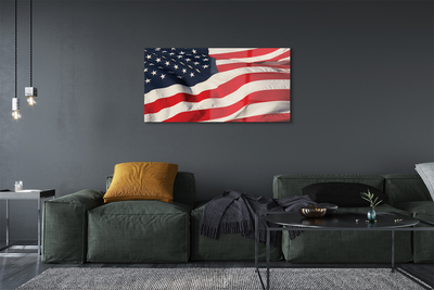 Glasbild USA flagga