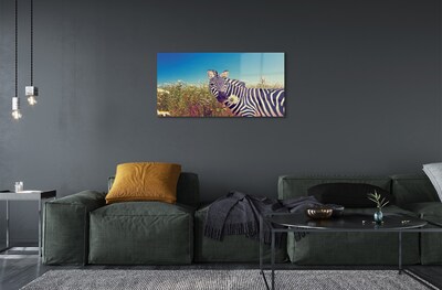 Glas bild Zebra blommor