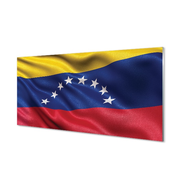 Glasbild Venezuelas flagga