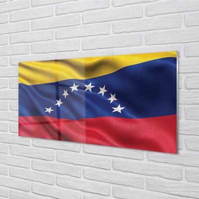 Glasbild Venezuelas flagga