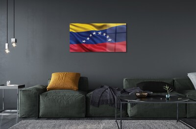 Glasbild Venezuelas flagga