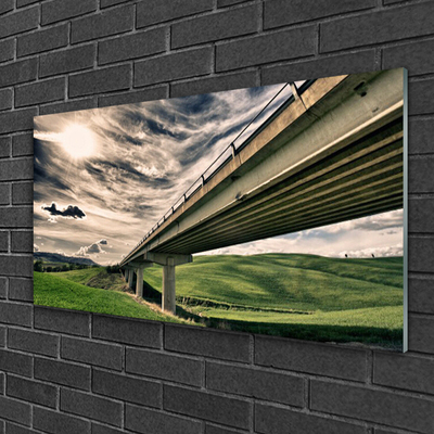 Glas bild Highway Bridge Valley