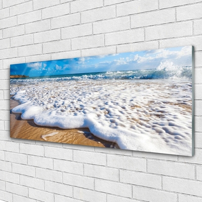 Fototryck på glas Strand Havsand Natur