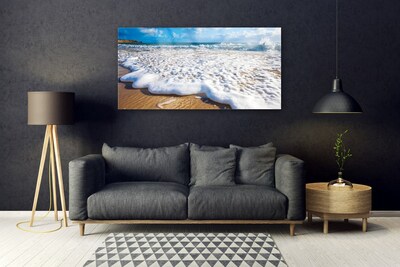 Fototryck på glas Strand Havsand Natur