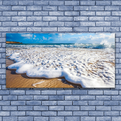 Fototryck på glas Strand Havsand Natur