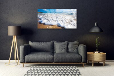 Fototryck på glas Strand Havsand Natur