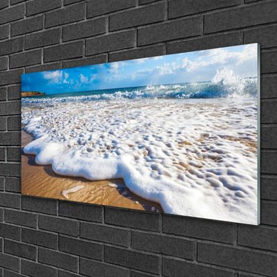 Fototryck på glas Strand Havsand Natur