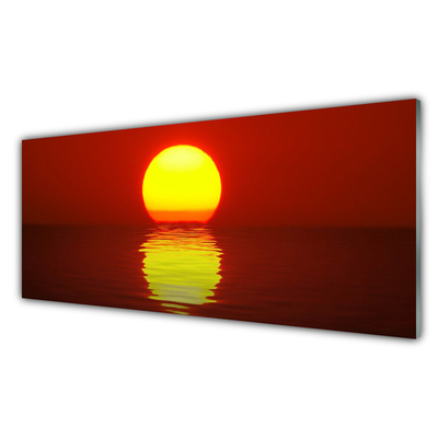 Bild på glas Solnedgång landskap
